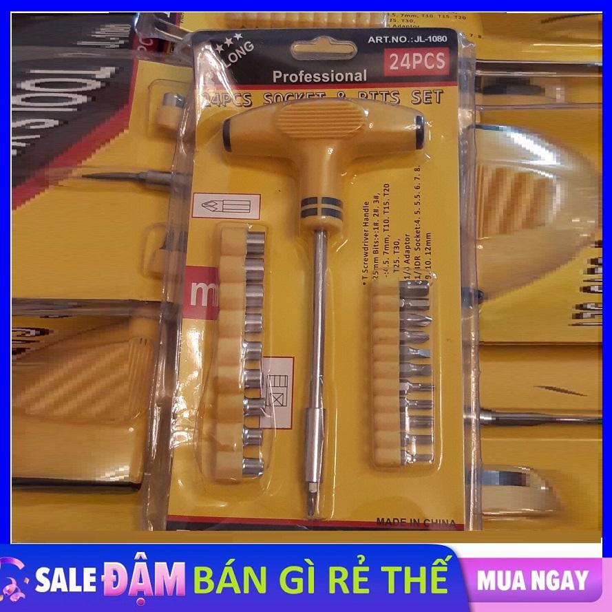 Bộ Dụng Cụ Sửa Chữa Vặn Ốc Vít Chữ T GỒM 24 MÓN ĐA NĂNG