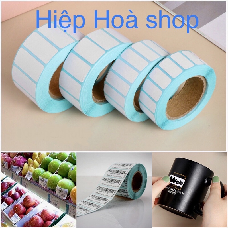 Giấy in tem nhãn decal cho máy dp23 - nyear label - phomemo - giấy in nhiệt 30x20 40x30 50x50 bóc dán