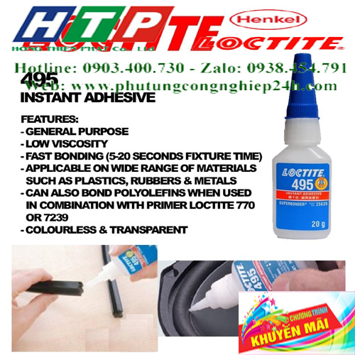 Keo dán Loctite 495-20gr
