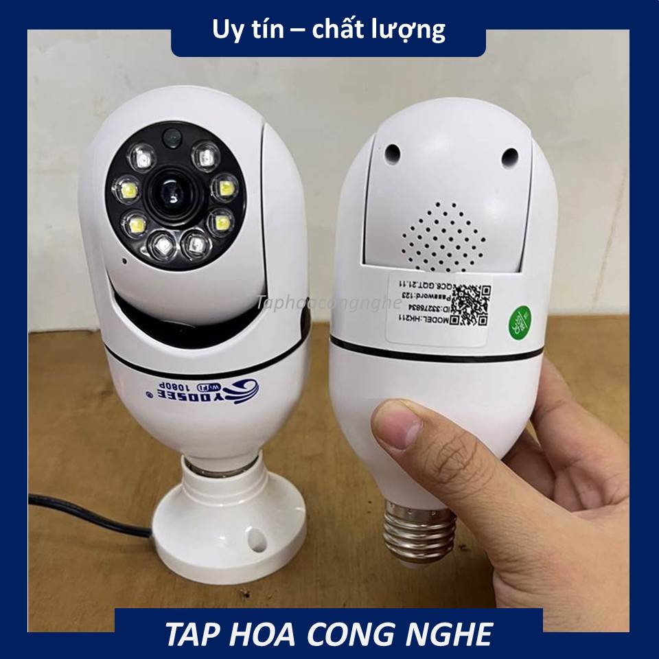 Camera wifi không dây YOOSEE trong nhà camera chui bóng đèn & camera chui ổ cấm điện HD 1080p xoay 360 độ hỗ trợ hồng ngoại và quay đêm có màu đàm thoại 2 chiềuBẢO HÀNH 12 THÁNG