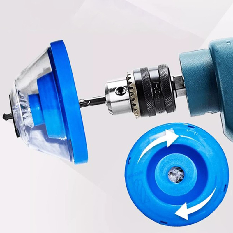 Dụng cụ hứng bụi máy khoan, hộp hứng bụi máy khoan, chắn chống bụi, chụp bụi gắn khoan pin khoan điện