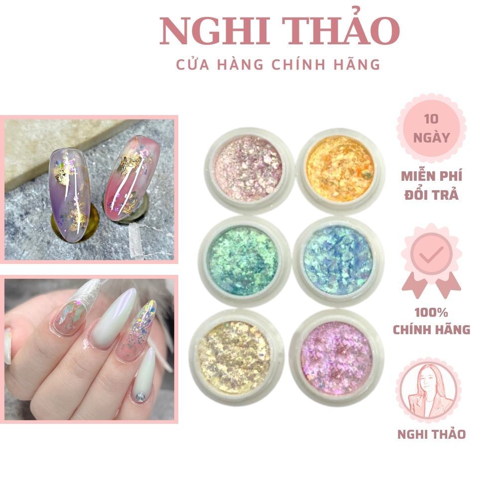 Nhũ rắc khổng tước 6 màu