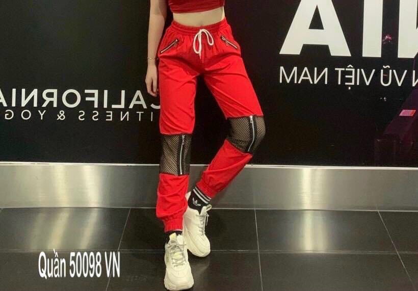 Quần tập jogger phối lưới