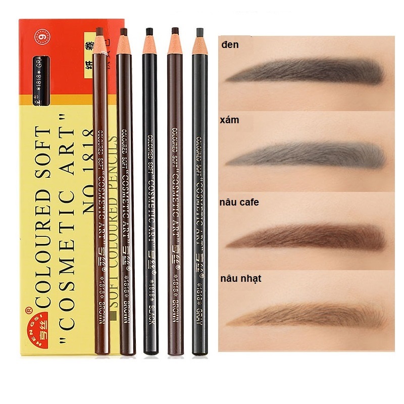 Combo 3 cây chì xé kẻ chân mày bền màu lâu trôi- chì bóc kẻ lông mày -3 cây 3 màu khác nhau( đen, nâu nhạt, nâu đậm)- beautyfuf everyday