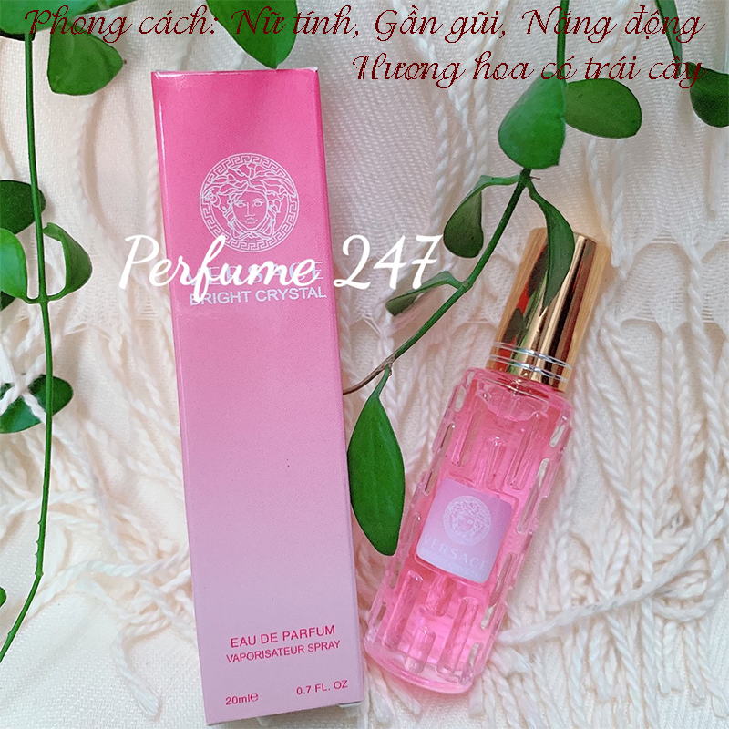 Nước hoa nữ vesace hồng 20ml mini thơm lâu giá rẻ