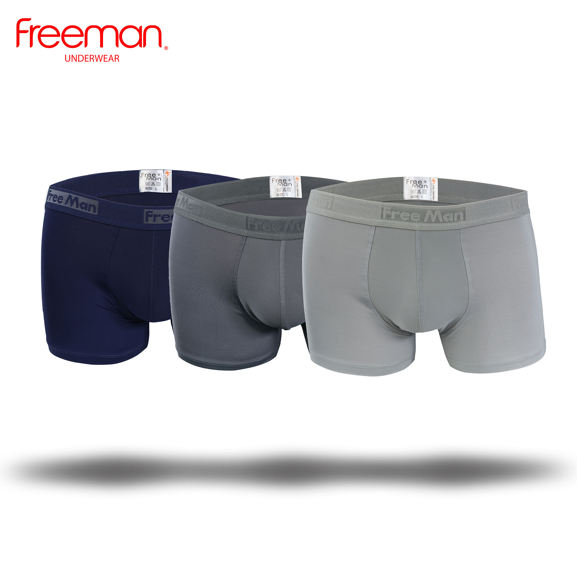 Combo 3 Quần boxer nam FREEMAN - Chất liệu thun lạnh 6510