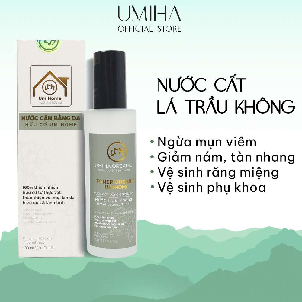 Nước cất lá trầu không hữu cơ umihome 50/100ml nguyên chất