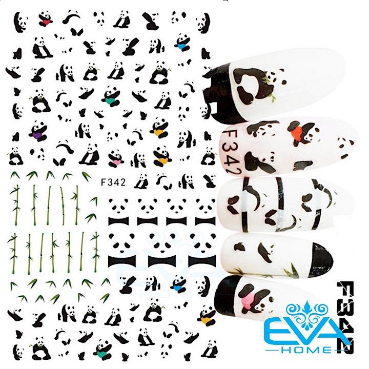 [HCM]Miếng Dán Móng Tay 3D Nail Sticker Hoạt Hình Gấu Trúc Panda F342