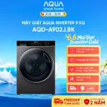 [SALE SỐC] Máy giặt lồng ngang Aqua Inverter 9Kg AQD-A902J.BK - Miễn phí giao hàng toàn quốc - Hỗ trợ lắp đặt