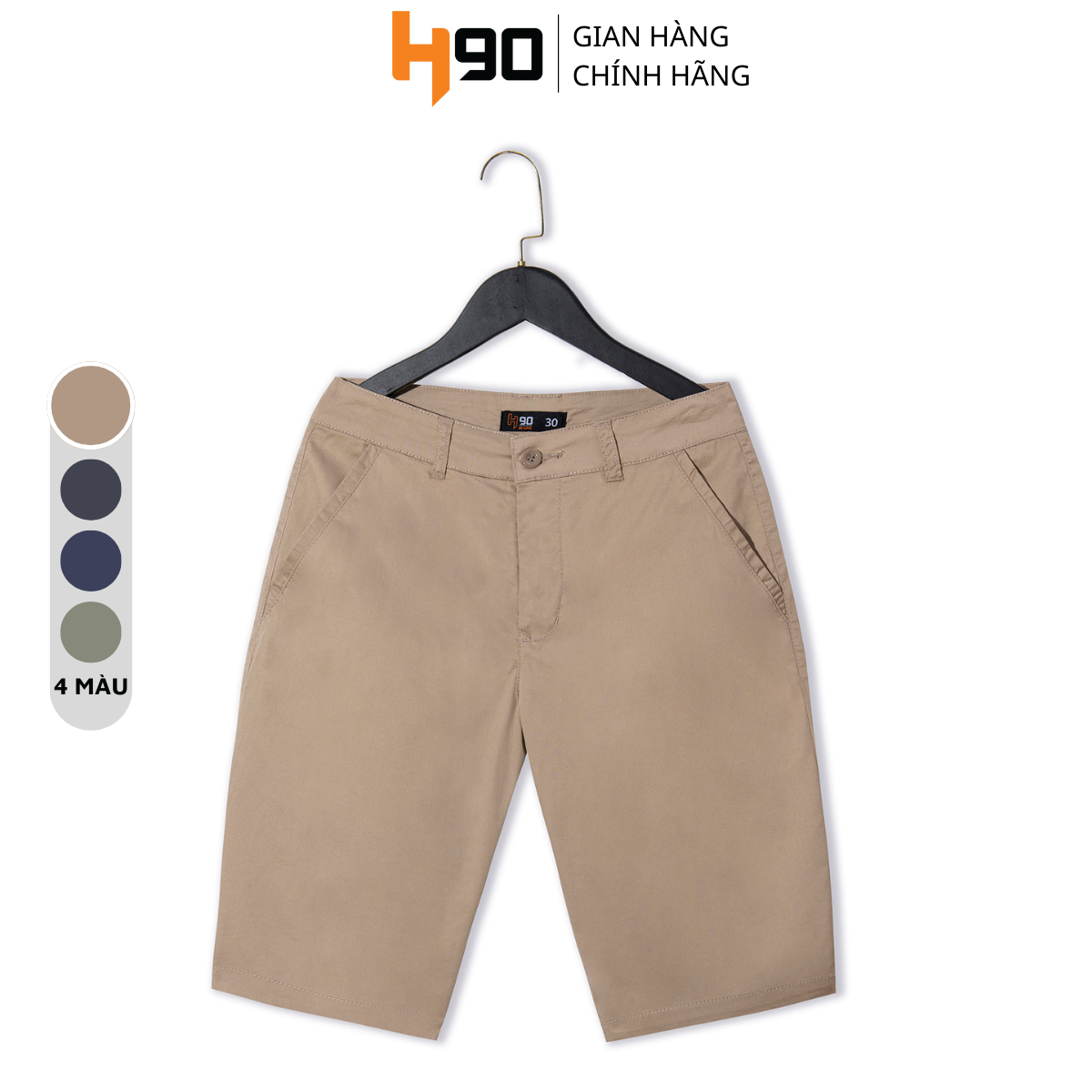 Quần short kaki nam h90 chất siêu co giãn hstk003