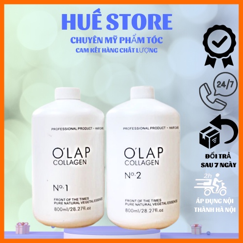 Thuốc uốn tóc đa năng olap collagen 800ml x 2 - thuốc uốn tóc lạnh, nóng huế store