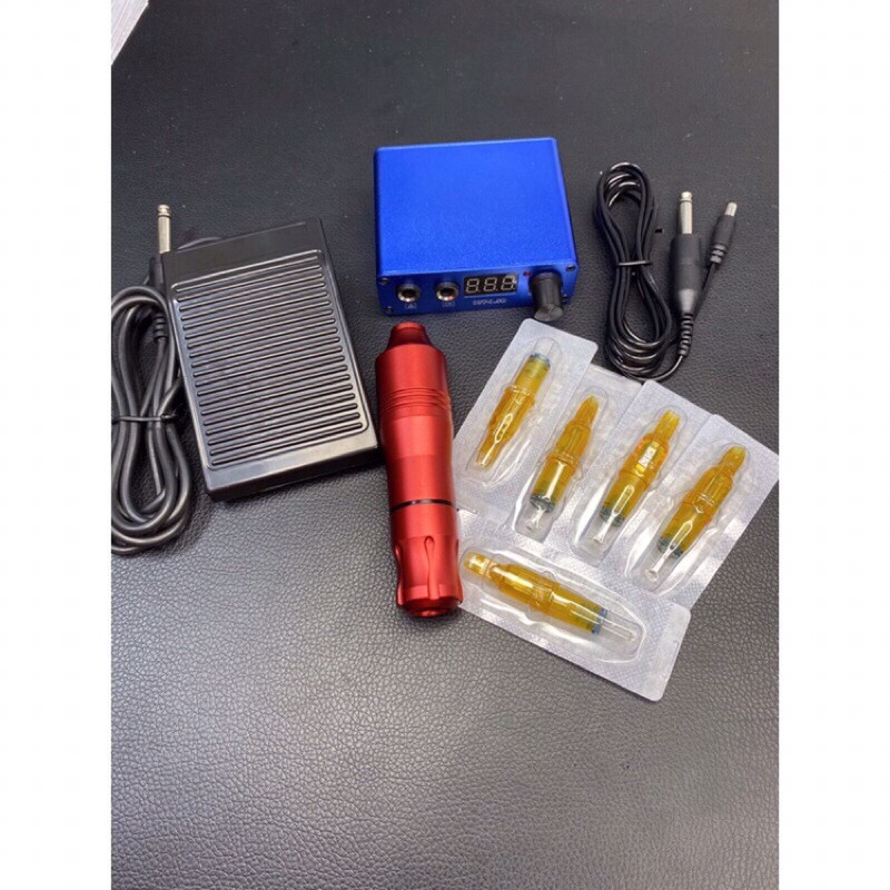 Trọn Bộ Máy PEN phun xăm thẩm mỹ và xăm hình tattoo, biến áp