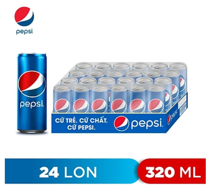 Thùng 24 Lon Pepsi 320ml