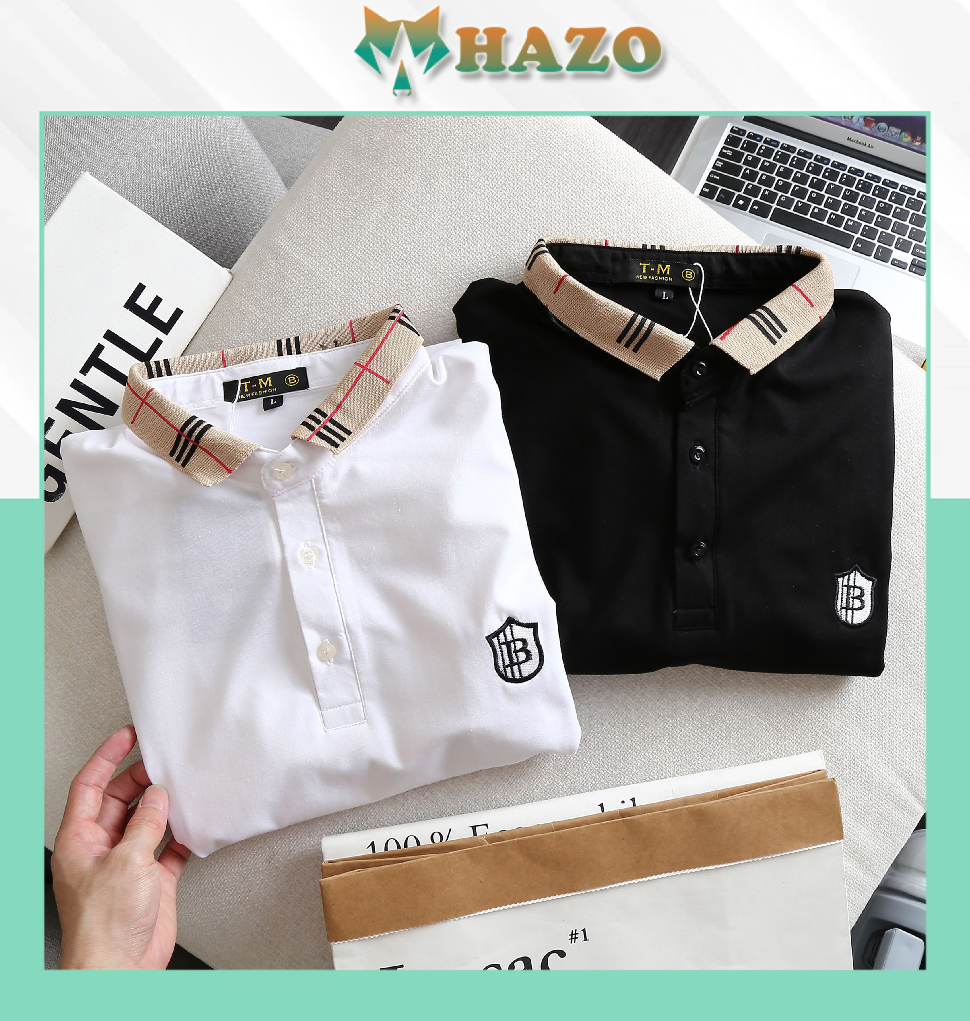 Áo Thun Nam Chất Liệu Cao Cấp Ngực Thêu Chữ B 238 Cổ Bẻ Polo Thấm Hút Mồ Hôi Phong Cách Thời Trang