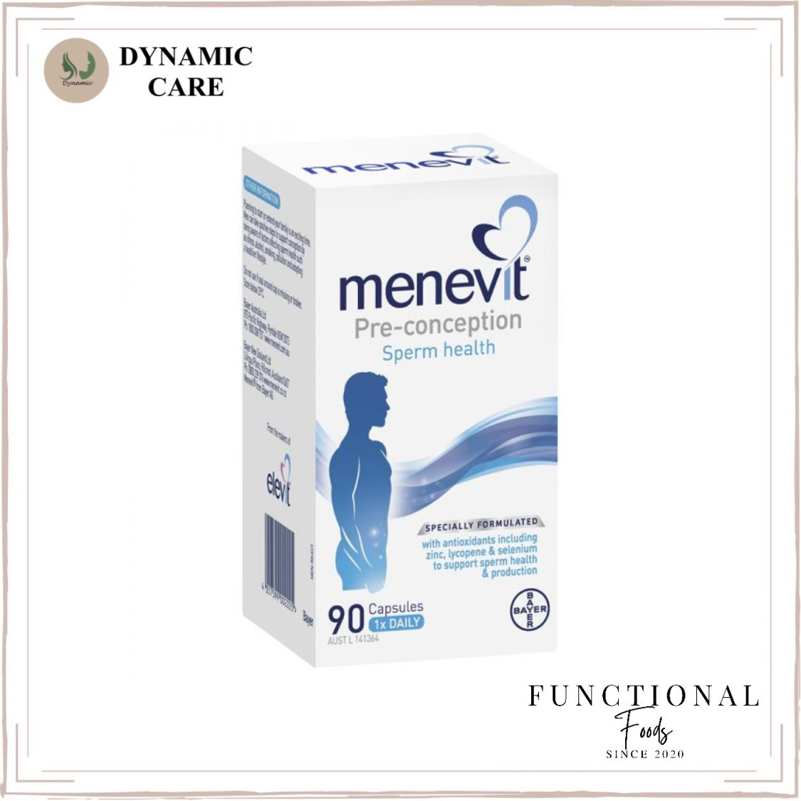 Viên uống Menevit hỗ trợ tăng cường sinh sản nam, cải thiện chất lượng tinh trùng 90 viên của Úc