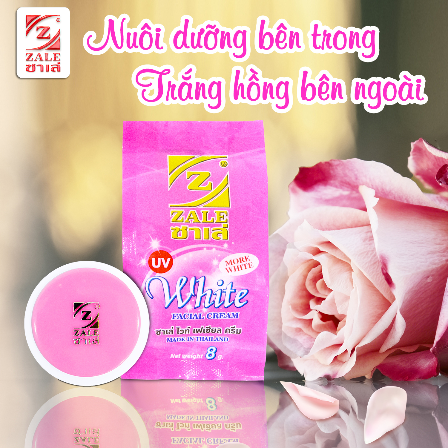 Kem Dưỡng Trắng Da ZALE HỒNG NGỌC TRAI 8g (Hàng Nhập THÁI)