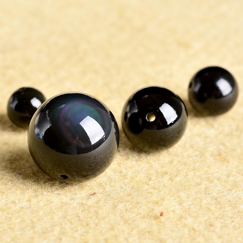 Hạt đá obsidian tự nhiên dùng làm sản phẩm handmade DIY