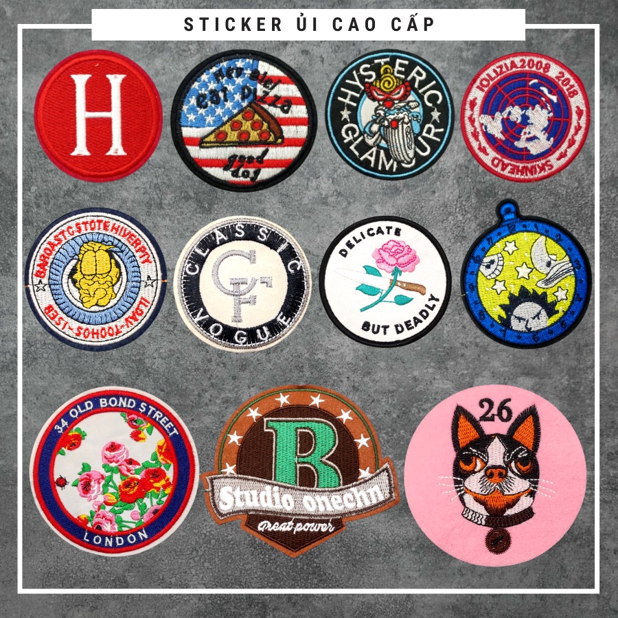 Sticker, path Logo Ủi Quần Áo, BALO xinh xắn - MIẾNG VÁ ÁO DÙNG TRANG TRÍ HAY CHE ĐI VẾT LỦNG, RÁCH TRÊN QUẦN ÁO