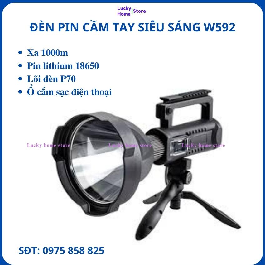 Đèn pin siêu sáng W591 chiếu xa 1000m pin khủng quân đội Mỹ, Đèn pin cầm tay , đèn pin cầm tay siêu sáng đèn pin, đèn bin led siêu sáng,siêu sáng quân đội mỹ ,đèn đi soi đêm, đèn binh siêu sáng , đèn pin siêu sáng 12000w hàng nhật Shop Lucky Home Store