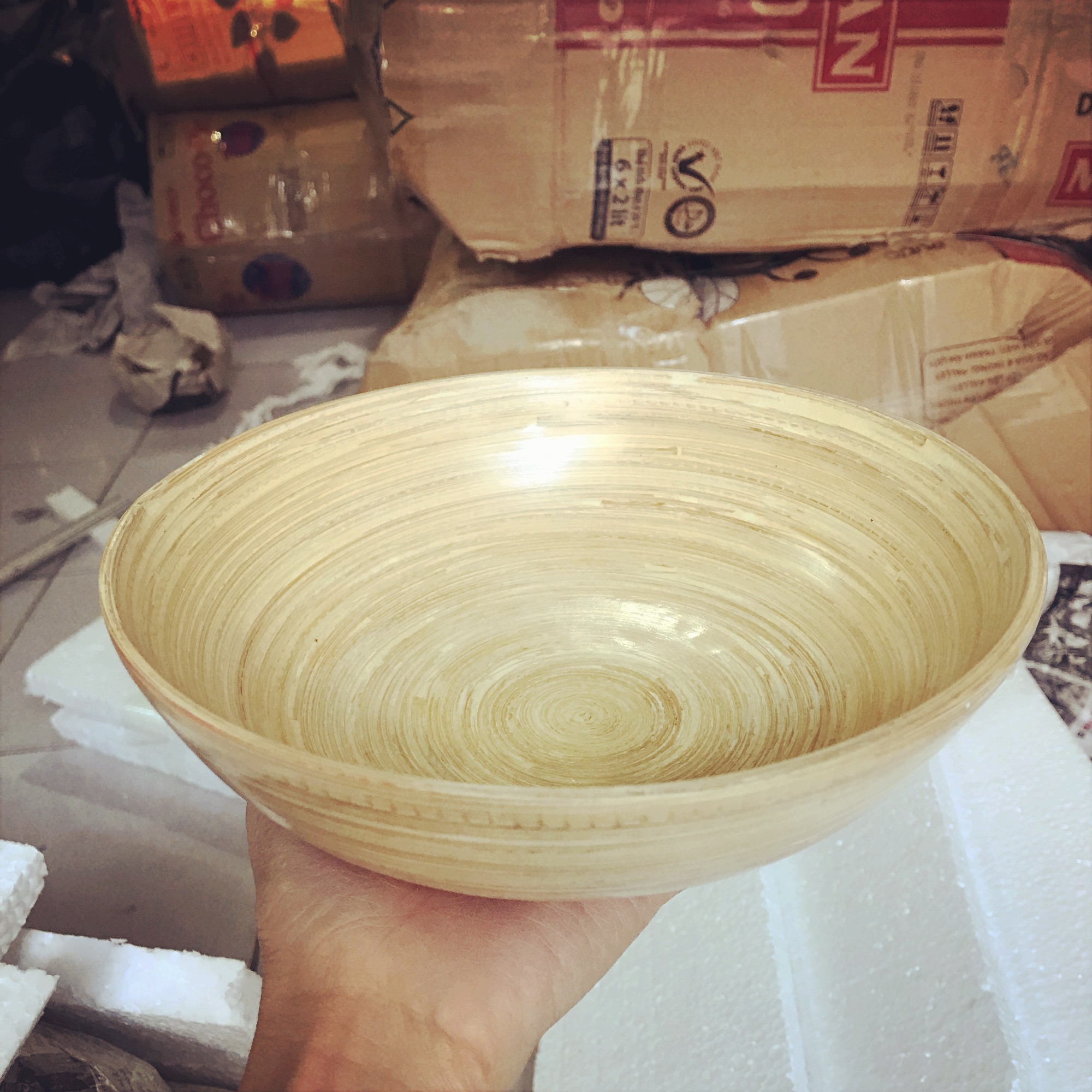 Bát ngâm tay mát xa dành cho Spa làm từ tre size 20cm
