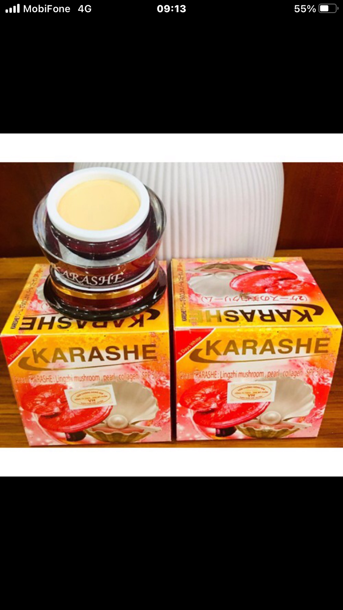 Kem duông trắng da Karashe, ngừa mụn, nám, chống nhăn da , ngừa lão hoá.