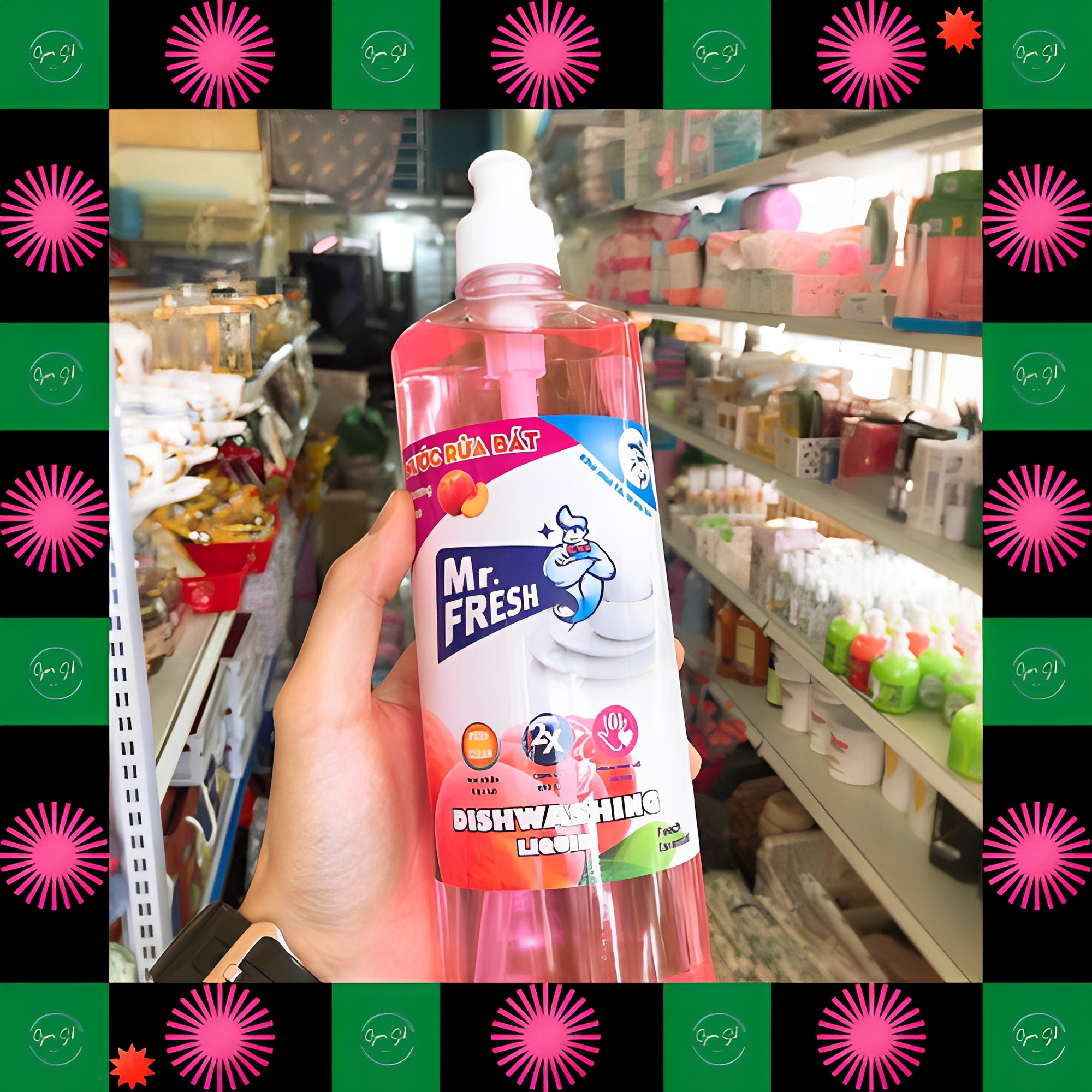 Nước rửa chén bát đậm đặc van nhấn Mr Fresh 800ml