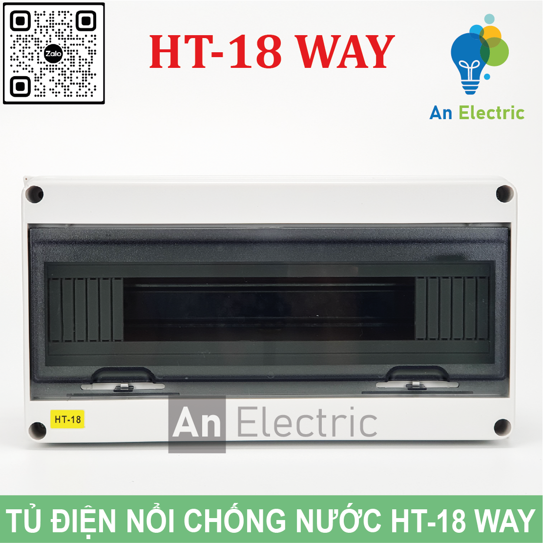 Tủ điện HT-18 WAY chống nước, chống bụi – Tủ điện lắp nổi, Vỏ tủ điện, Tủ điện nhựa, Tủ điện ngoài trời