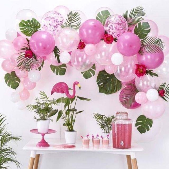 Lá cây giả, lá rùa giả decor trang trí phòng, trang trí dải bóng sinh nhật