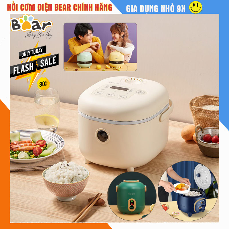 Nồi cơm điện mini BEAR-DFB-B12K2 - Thể tích 1.2L Dành cho 1-3 người ăn - BH 6 tháng