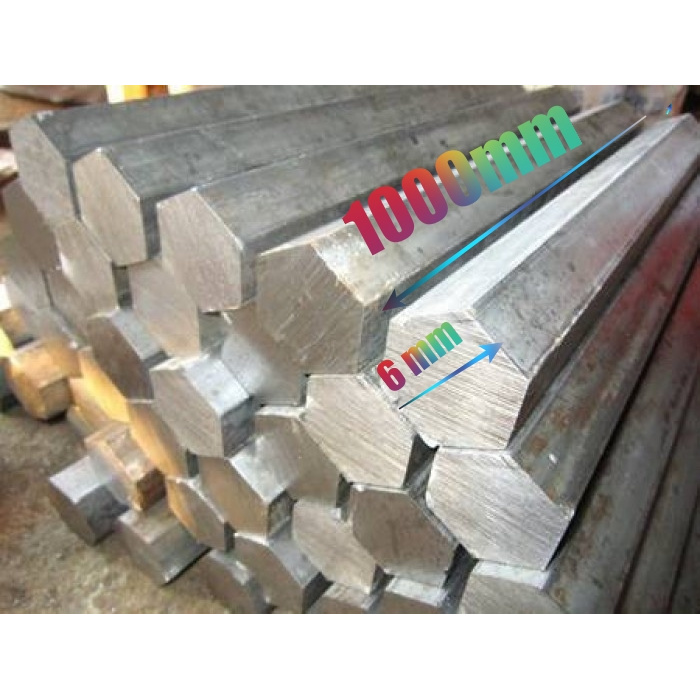 Thép lục giác đặc ,thép lục lăng,thép đa giác đều đường kính 6--> chiều dài 1 mét