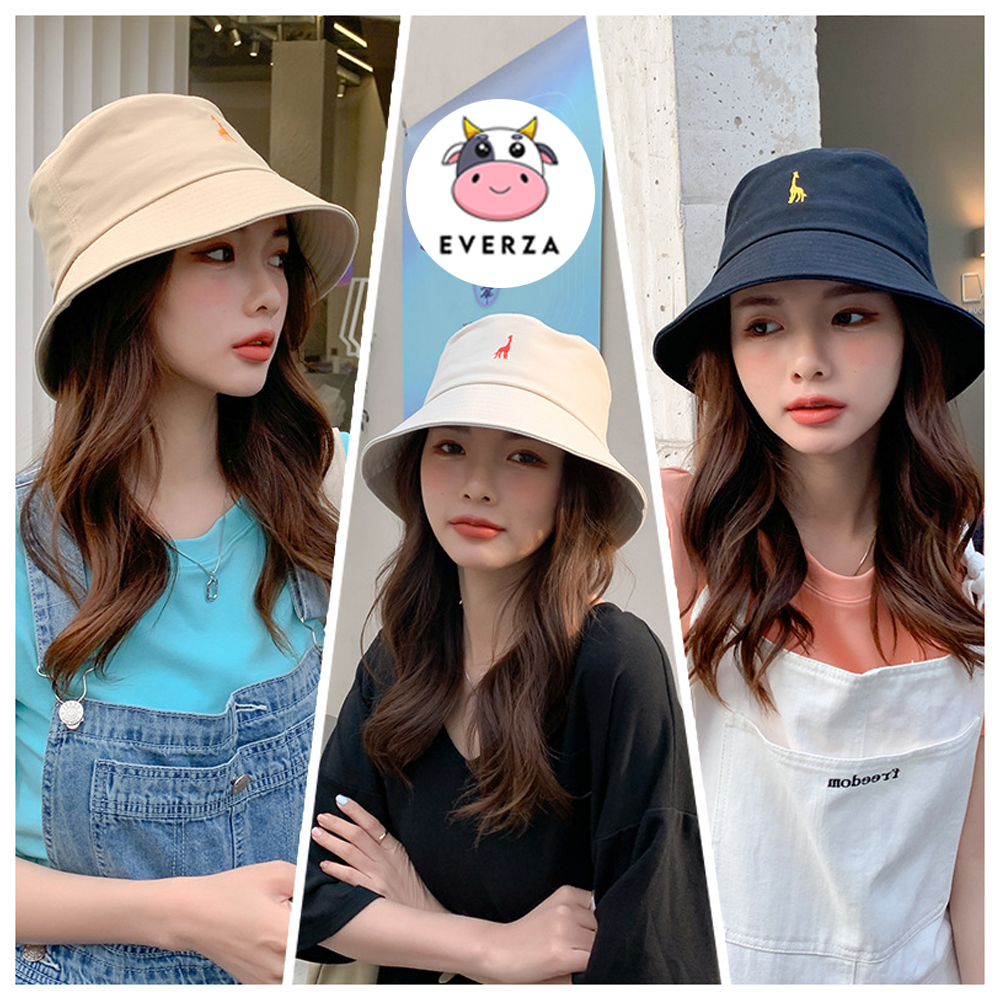 Nón bucket mũ nấm trơn vành tròn cụp đáng yêu phong cách hàn quốc cho nữ