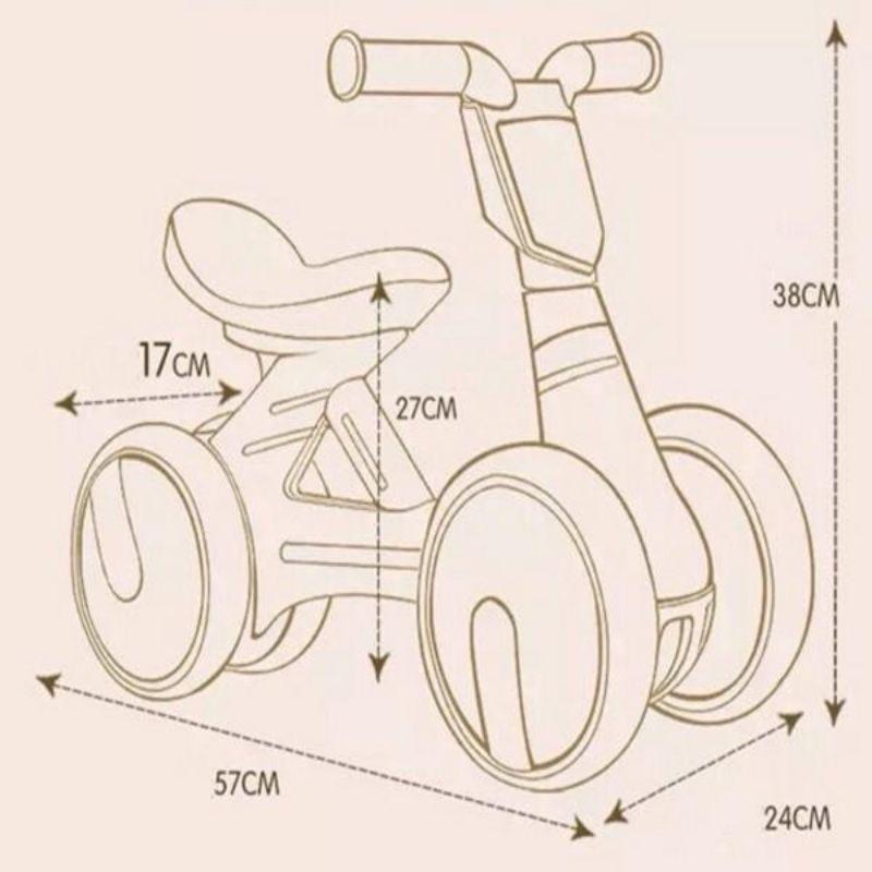 Xe chòi chân có đèn nhạc cho bé 1006