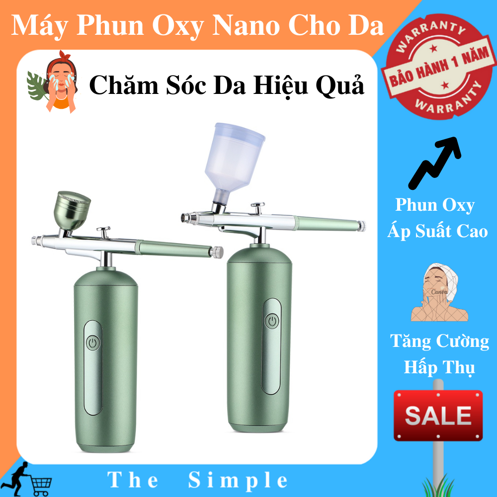 Máy phun oxy nano cầm tay áp suất cao, 5 phút mỗi ngày chăm sóc da hiệu quả - phun oxy dưỡng ẩm da hiệu quả - máy xông mặt - máy phun sương tạo ẩm