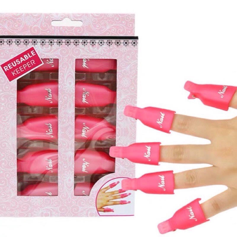 10 cái kẹp ủ phá gel tay - Bộ dụng cụ làm móng