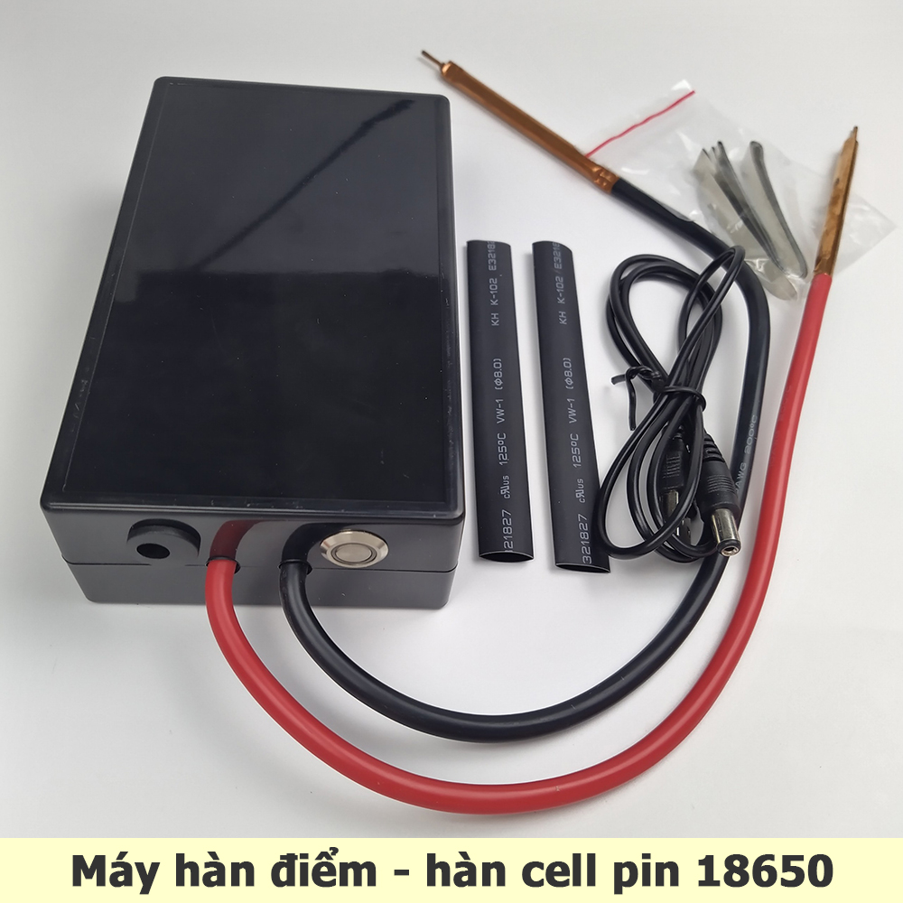 Máy hàn cell 18650 dùng PIN hàn tặng 1 cuốn kẽm hàn
