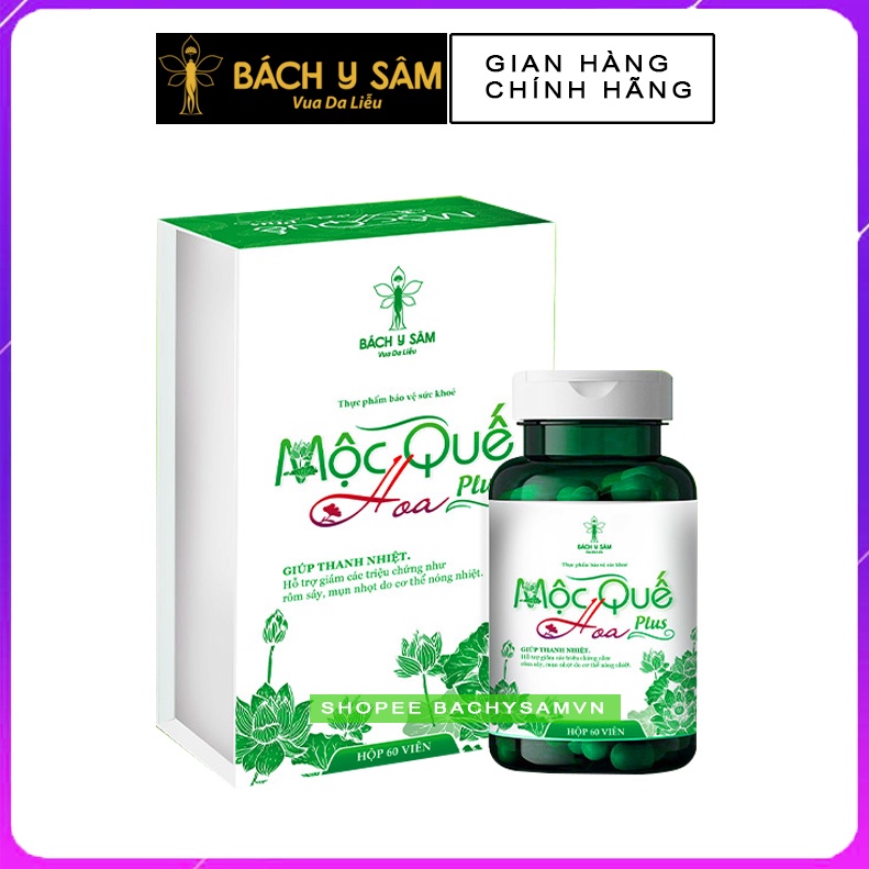 Mộc quế hoa plus bách y sâm mới lọ 60 viên - thanh nhiệt giảm mụn