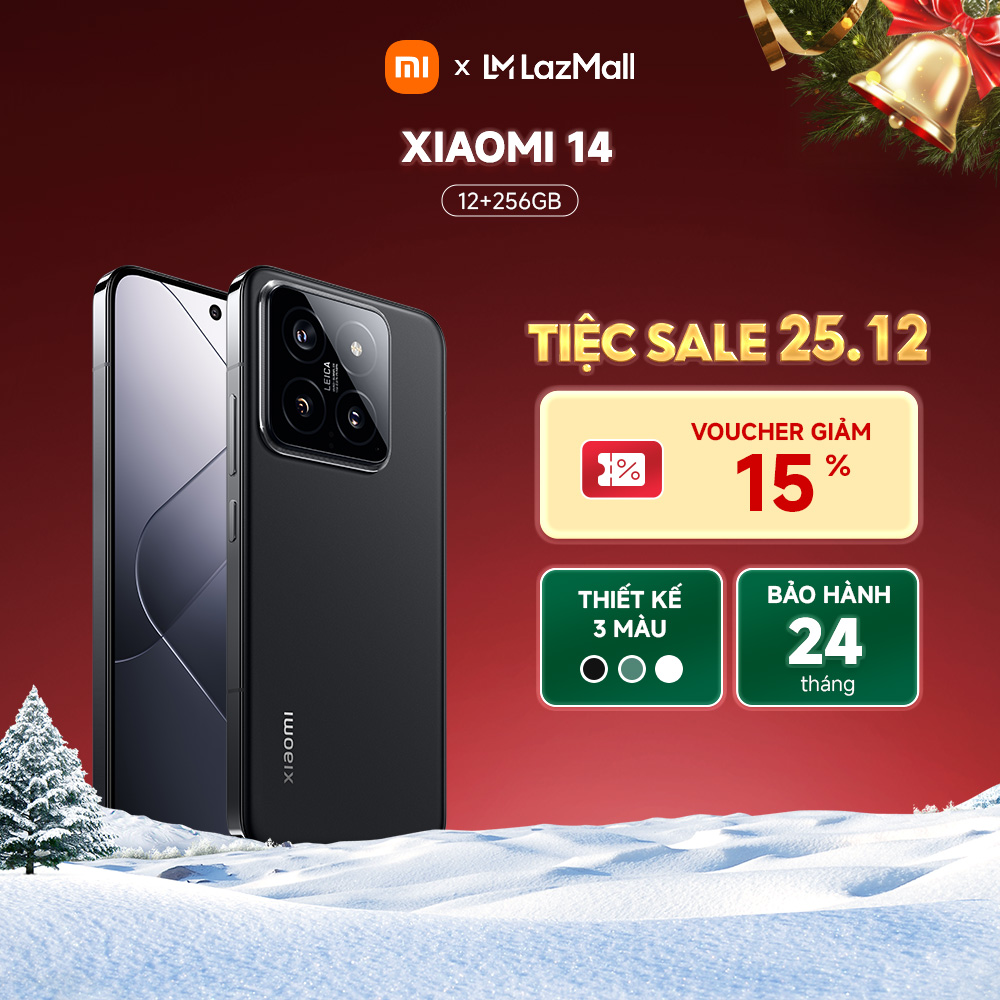 Điện thoại thông minh Xiaomi 14 (12+512GB) | Cảm biến ảnh Sony IMX906 | MD 8300 | Pin 5000mAh