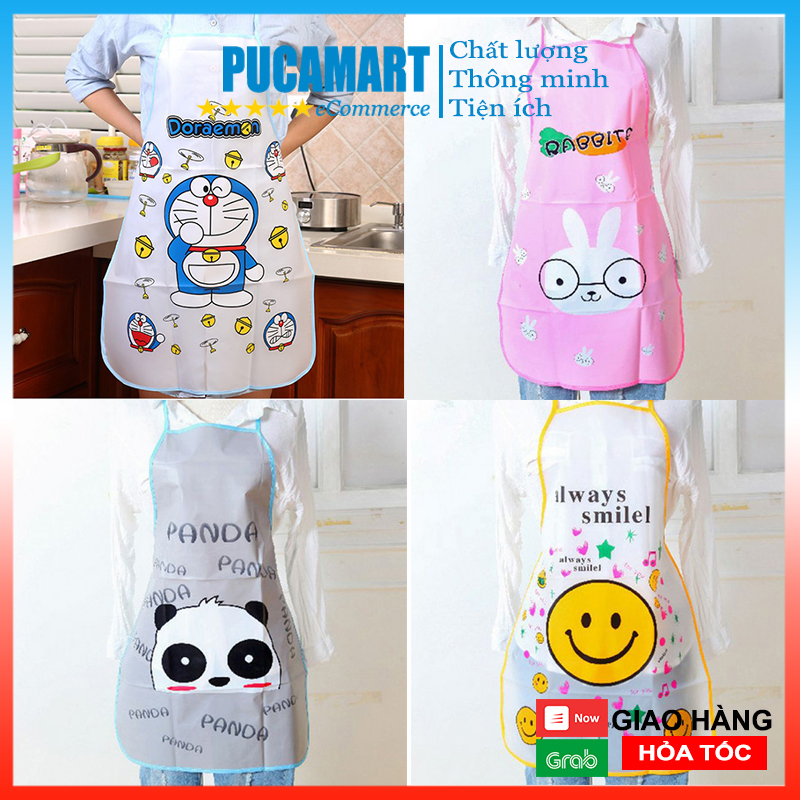 [HCM]Tạp Dề Làm Bếp, Dọn Dẹp Nhà Cửa Chống Thấm Nước, Chất Liệu Nhựa Chống Dầu Mỡ - PucaMart