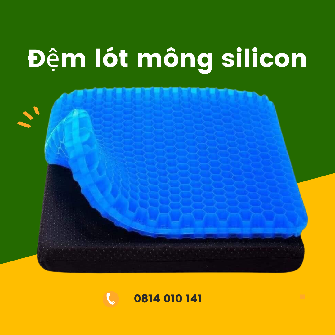 Đệm ngồi lót mông silicon 3d siêu thoáng khí