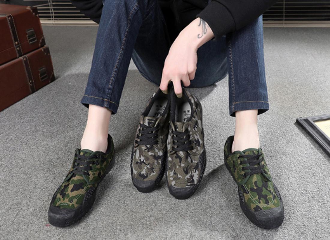 Giày phượt leo núi LÍNH ARMY rằn ri - giày lính cổ thấp  Mã T2495, siêu mềm, siêu êm chân cao cấp size từ 38 đến 44