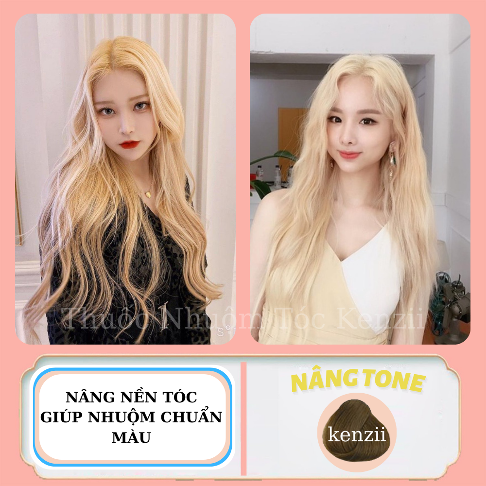 Thuốc nhuộm nâng tone tóc Tặng trợ nhuộm không gây khô sơ đứt tóc KENZII | Thuốc tẩy tóc tại nhà