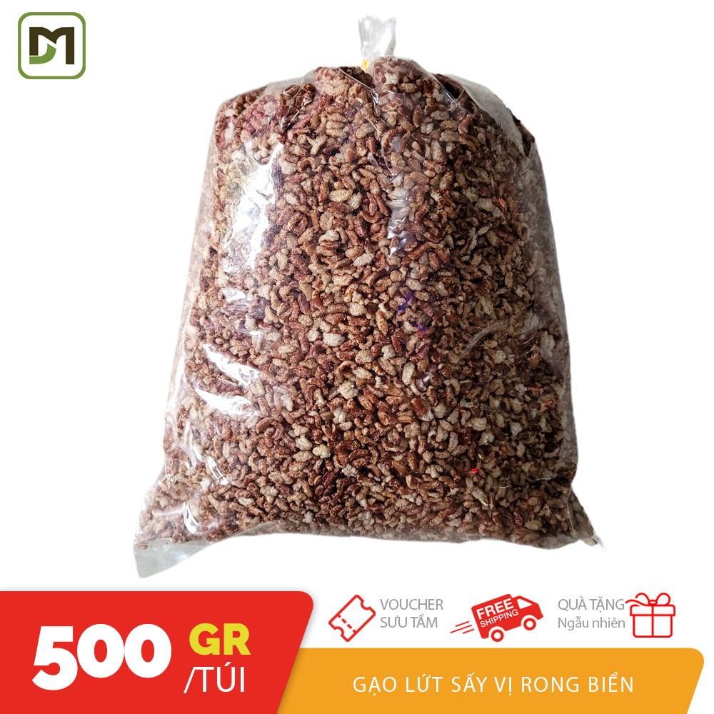 Gói 500gr gạo lứt rong biển sấy rang giòn tan