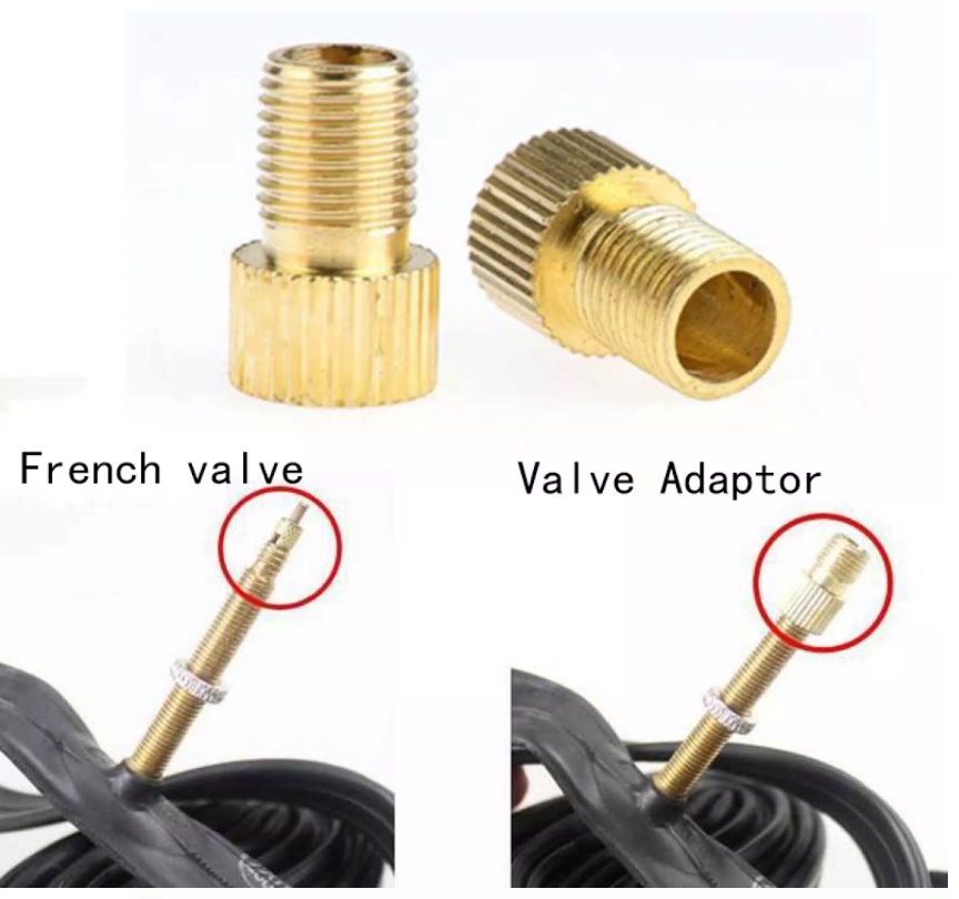 Đầu vòi bơm, đầu chuyển đổi van xe đạp, đầu bơm chuyển đổi, Miệng Pháp sang miệng Mỹ chuyển đổi đầu vòi bơm vòi chuyển đổi kiểu cũ - bơm áp suất, ti bơm, van bơm, ron, roan, doăng, roang, doang, gioăng pkb
