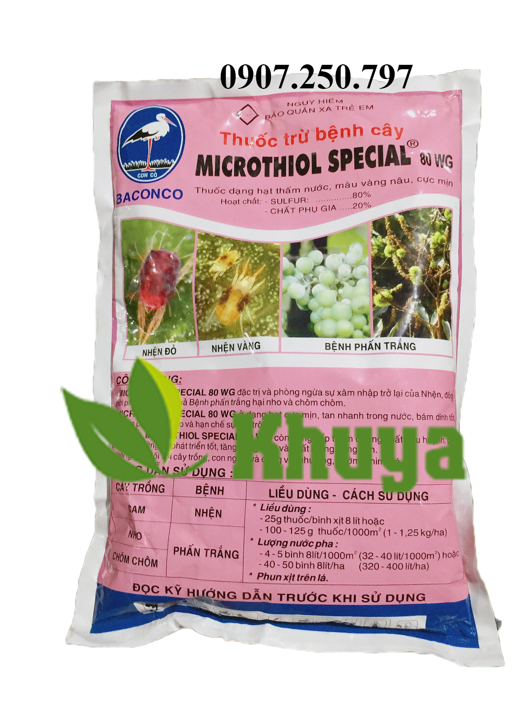 Trừ bệnh cây Microthiol Special 80WP 1kg Đặc trị Nhện và Phấn Trắng