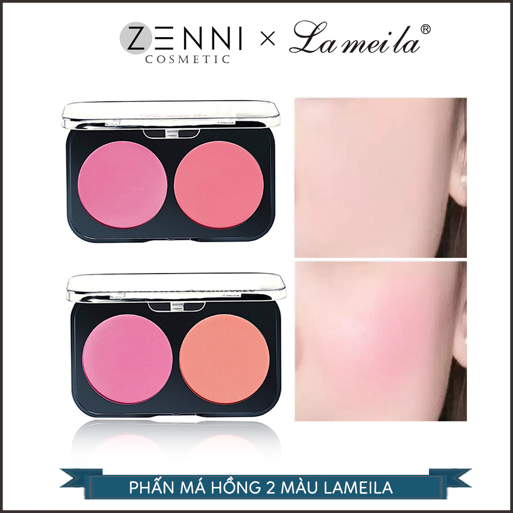 [FREESHIP] Phấn má hồng Lameila - Phấn hồng hộp 2 ô màu cá tính siêu mịn - Mua lẻ với giá sỉ - Zenni