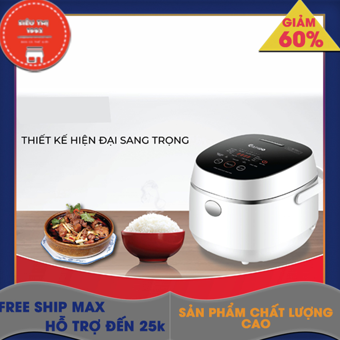 Nồi cơm điện tử Rapido RC-1.2D dung tích 1.2L, 10 chức năng nấu tự động, Công nghệ Neuro fuzzy Nhật Bản - Bảo hành chính hãng 12 tháng
