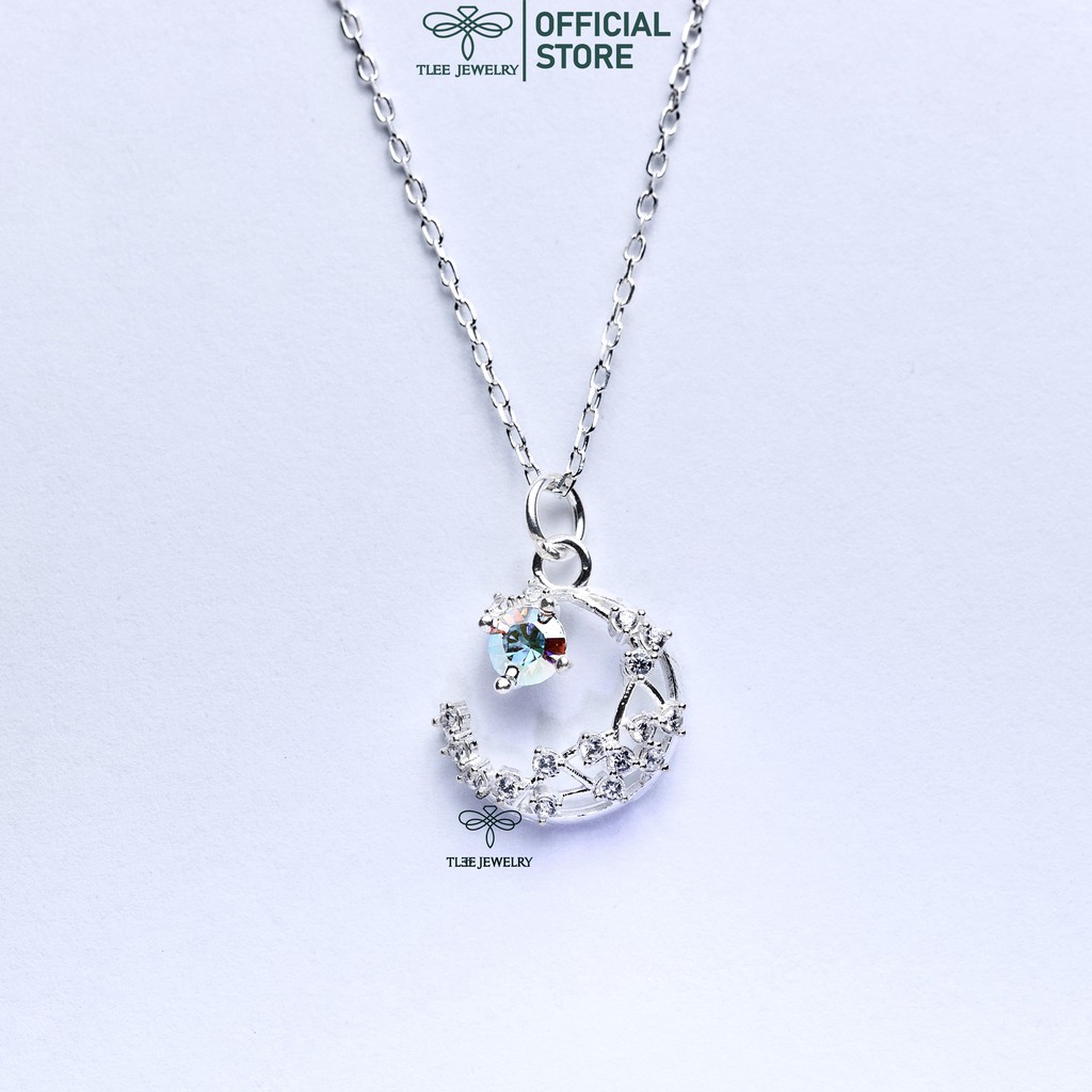 Dây chuyền bạc nữ TLEE mặt trăng pha lê TleeJewelry