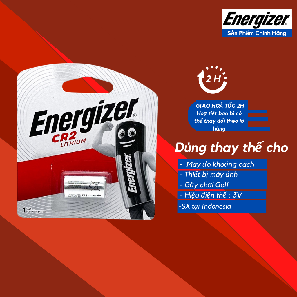 Vỉ 1 viên pin cr2 lithium 3v energizer siêu bền - hàng chính hãng