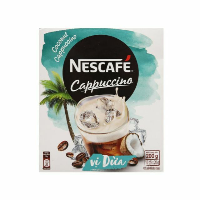 Cà phê hòa tan nescafé cappuccino vị dừa