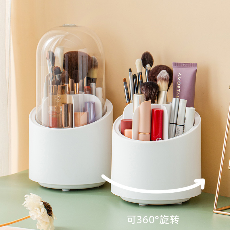 Kệ đựng mỹ phẩm đồ đa năng xoay 360 độ có nắp đậy